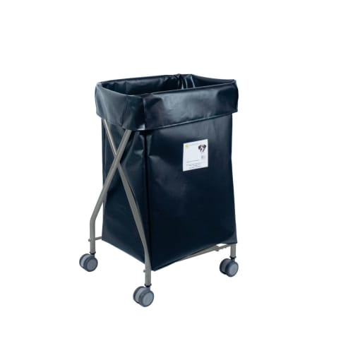 Cesto Plegable Ancho R&B Wire, con Bolsa de Vinilo, 6 Fanegas, Negro
